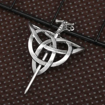 

1 Set Retro Knots Crown Hairpins Alloy Hair Clips Stick Slide Accessories for Women