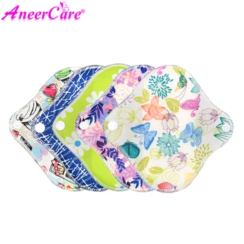 

5pcs reusable pad braga menstrual wasbare inlegkruisjes wasbaar maandverband maandverband compresas reutilizables mujer cloth