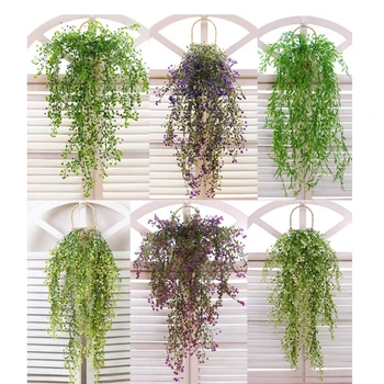 

80cm Artificial Fake Flower Vine Hanging Garland Plant Home Garden Home Decor Wedding Decor Flowers Creeper Ivy Wreath Dropshipp