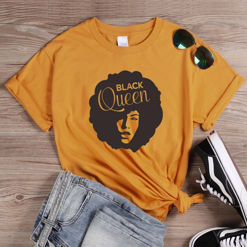 ONSEME черный queen футболка афро леди Графические футболки для феминисток &quotВера&quot