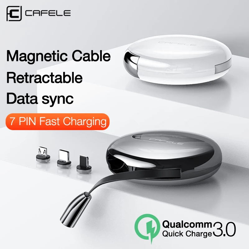 Cafele Luxury Magnetic Charging Usb Cable For Iphone Type C Micro Retractable Charger Cable 120cm 3a Fast Charging Usb C Cable - Mobile Cables - AliExpress