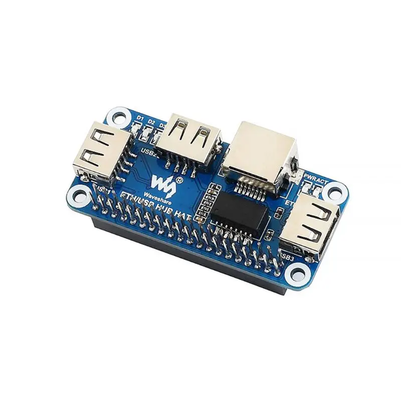 

For Raspberry Pi 4B/Zero W USB to Ethernet RJ45 Net-work Port USB HUB Splitter