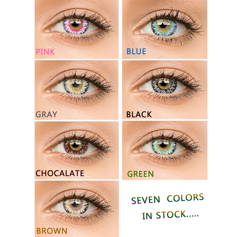 2 шт./пара Цвет Фул контактные линзы для глаз мягкий красивый ученик девушка