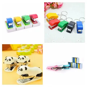 

6 Styles Mini Paper Stapler Binding Binder Staplers Office Stationery Metal&Plastic Practical Manual Staple