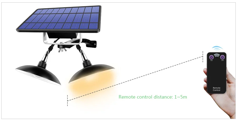 Double Head Solar Pendant Light Outdoor Indoor Solar Lamp With Line Warm WhiteWhite Solar Lighting For Camping Garden Yard (10)