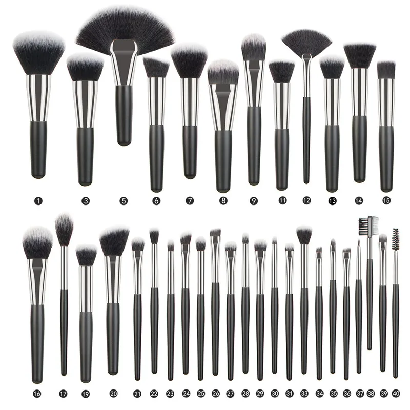 fundação, mistura natural, preto, 5-40Pcs