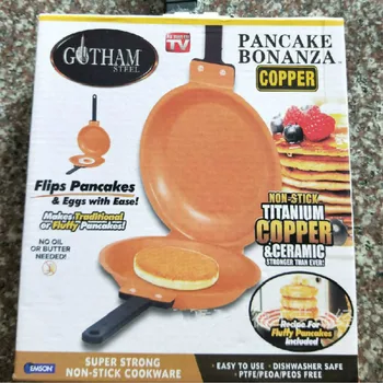 

TV new pancake bonanza copper non-stick frying pan double-sided pan gold folding frying pan Griddles & Grill Pans Cooker