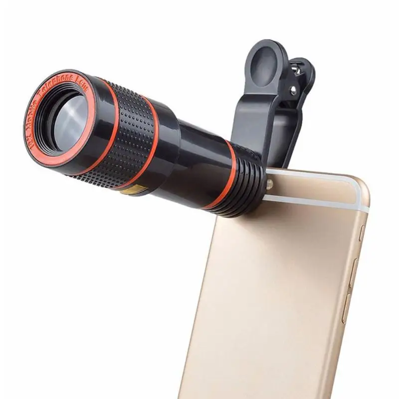 

HD 12x Universal lens DSLR Optical Zoom Camera External Telescope with Clip For Universal extension Lens Mobile Phone