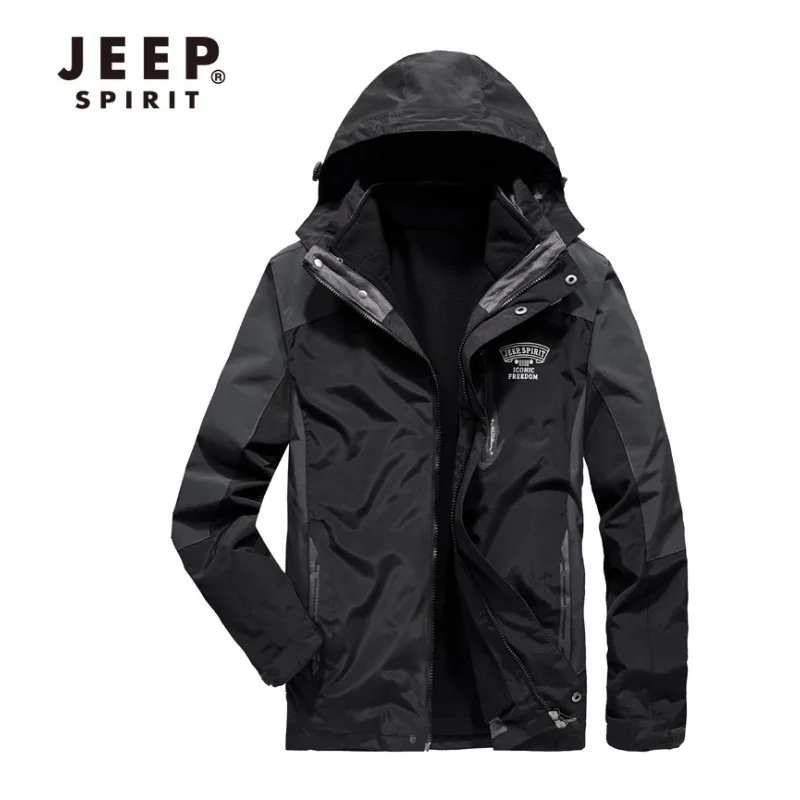 

Winter Jacket men 3 in 1 liner Waterproof Breathable Sports Ski Hiking Windproof Outwear Camping Snow heated jacket