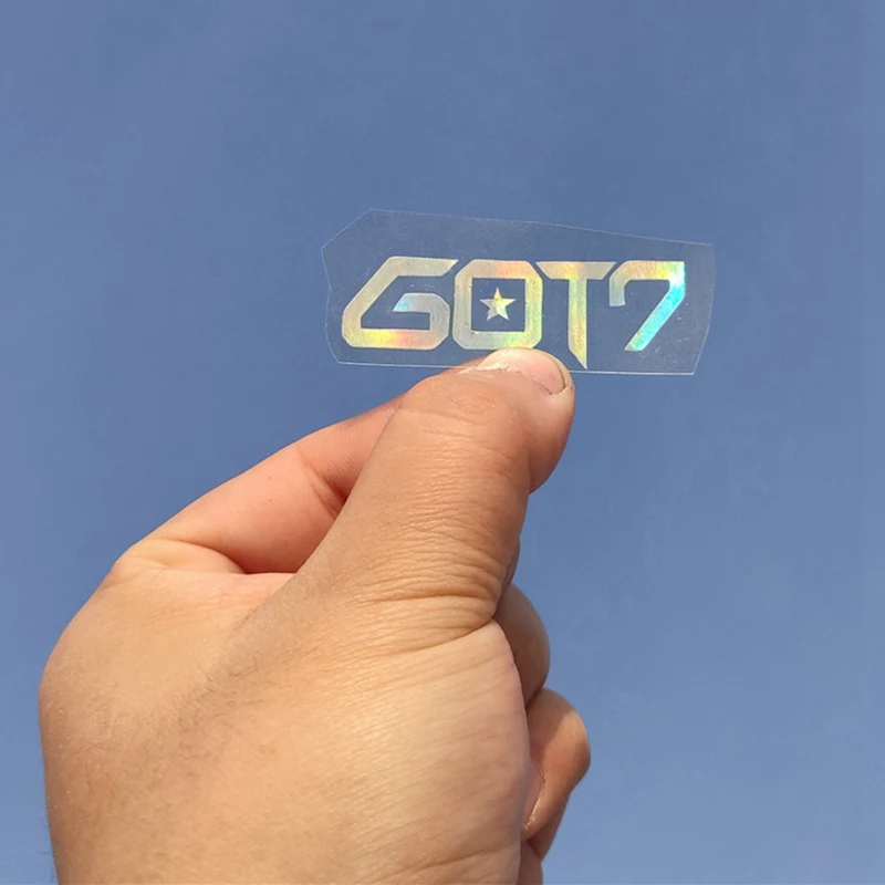 Kpop креативная лазерная наклейка GOT7 YOUNGJAE JACKSON YUGYEOM JINYOUNG BAMBAM MARK JB Водонепроницаемая наклейка s цвет меняющий цвет