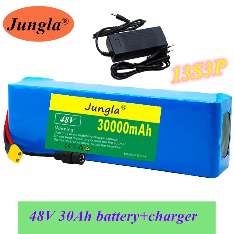 

New 48v lithium Li-ion battery 48v 30Ah 1000w 13S3P li-ion Battery Pack 54.6v E-bike Electric bicycle Scooter with BMS+charger