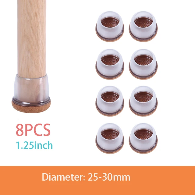Table Chair Leg Protector Covers Thick Rubber Felt Bottom Furniture Pads Floor Protectors Feet Caps No Scratches Reduce Noice Diameter 25-30mm