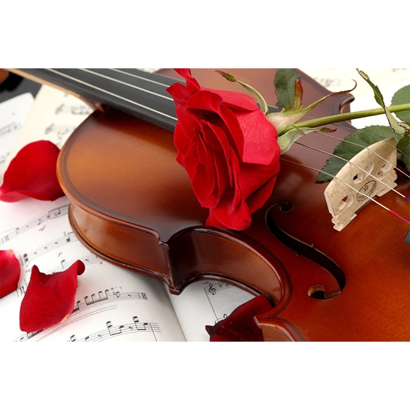 DIY 5D diamond painting rose on the violin cross stitch rhinestone mosaic pattern embroidery home decoration ZWQ | Дом и сад