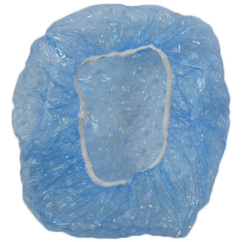 

6 Pcs Vinyl Disposable Shower Hair Cap Stretchy Bath Hat