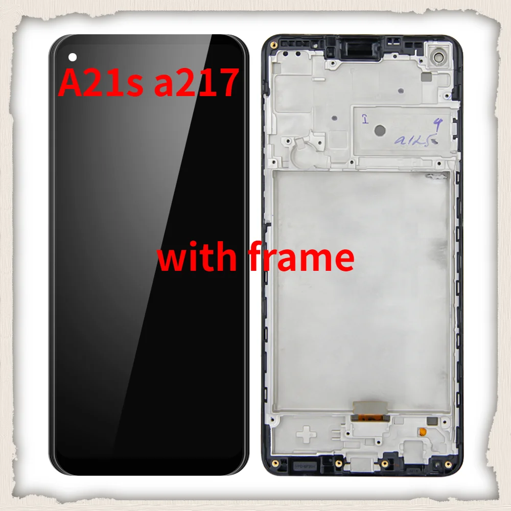 

ЖК-дисплей для Samsung Galaxy A21s SM-A217/DS A217F A217, ЖК-дисплей, сенсорный экран, дигитайзер в сборе с рамкой