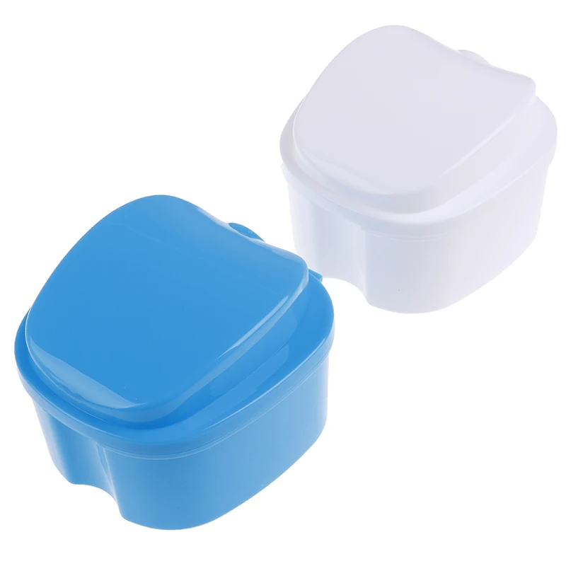 

Net Container Cleaning Teeth Cases Artificial Tooth Boxes Denture Bath Box Organizer Dental False Teeth Storage Box with Hanging