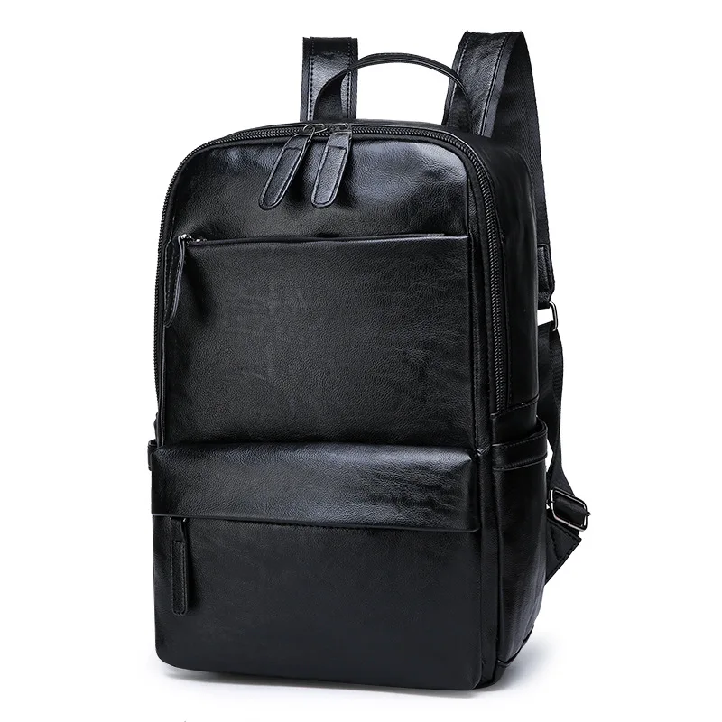 

Cross Border New Style Pu Hide Substance Men Backpack Middle School Students School Bag Large Capacity Travel Computer Backpack