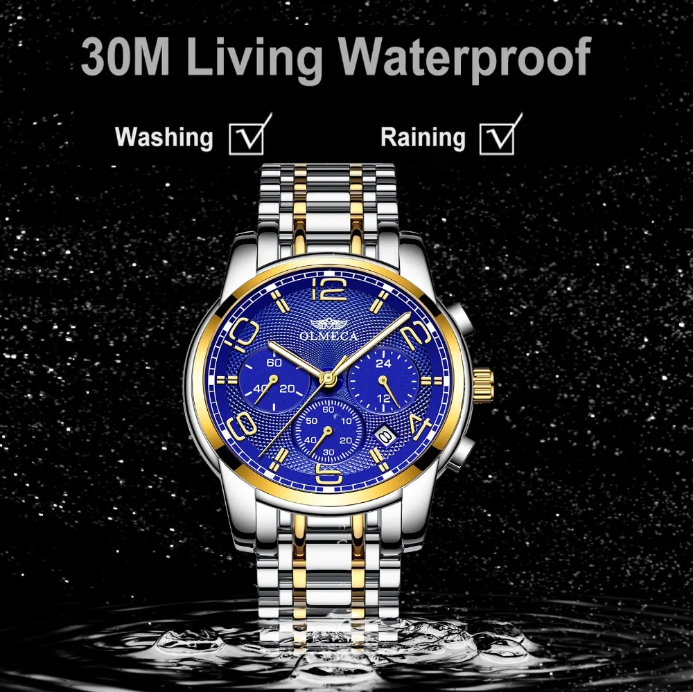 Часы Omega Manning, модные кварцевые часы Kroc, мужские часы, подарки на годовщину для мужчин, часы, модные мужские часы