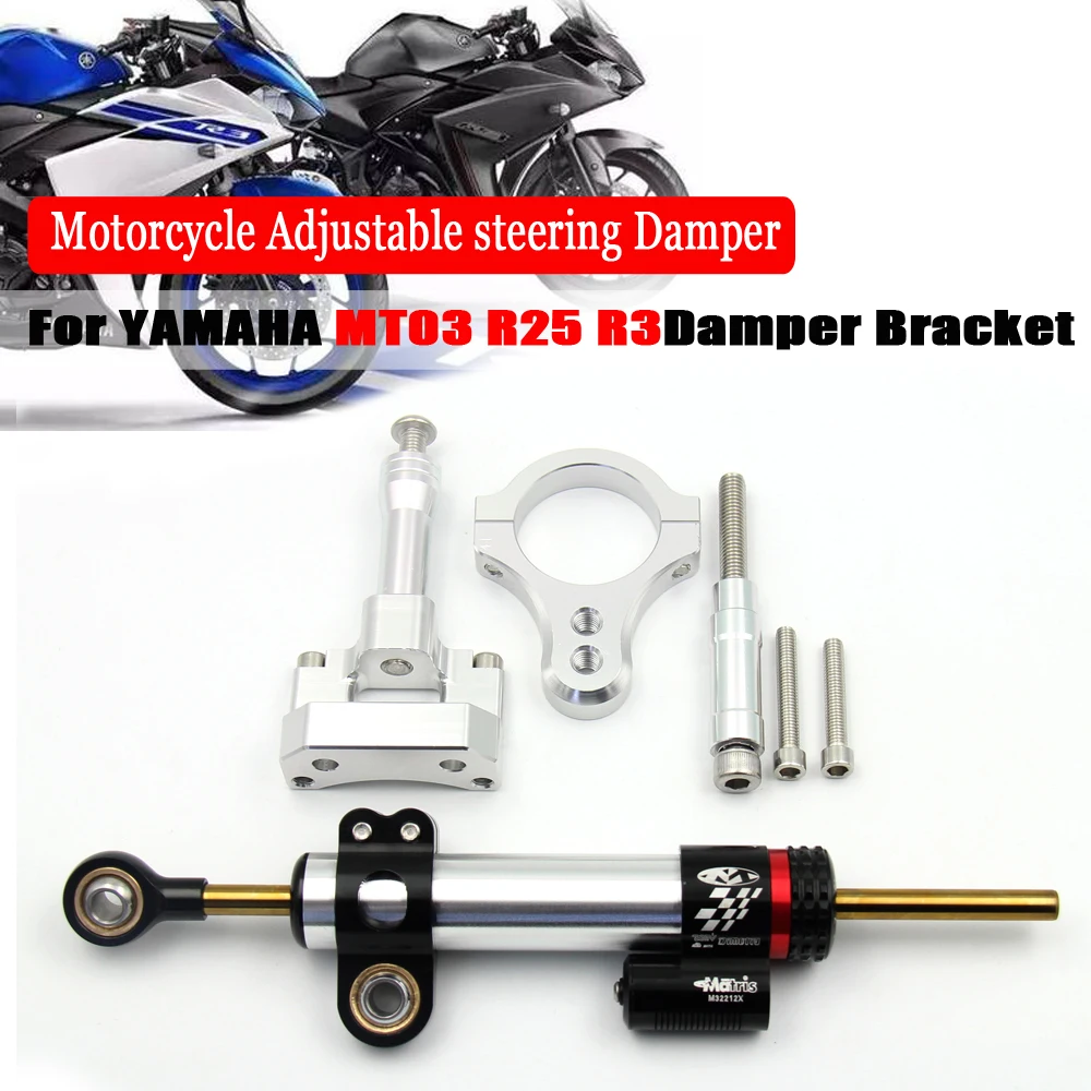 

CNC Motorcycle Stabilizer Steering Damper Mounting Bracket Support Kit For Yamaha YZF R3 R25 MT03 2015 2016 2017