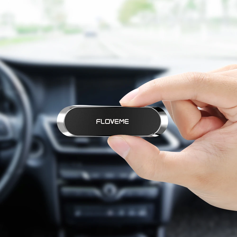 Silver 1PC FLOVEME магнитный автомобильный держатель для телефона для iPhone, samsung, Xiaomi, металлический Автомобильный держатель для приборной панели, автомобильный мини магнитный держатель - Цвет: Silver 1PC