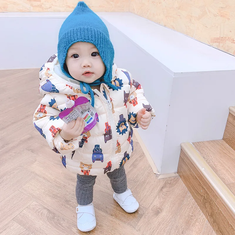 

Infant Winter Cotton Overcoat Newborns Brushed And Thick Cotton-padded Jacket 1-3 Years Old Men And Women Baby Winter Cotton Dre