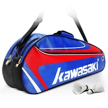 Kawasaki бадминтон ракетка мешок большой емкости для 3 ракетки для бадминтона спортивная сумка с двумя плечами может держать обувь
