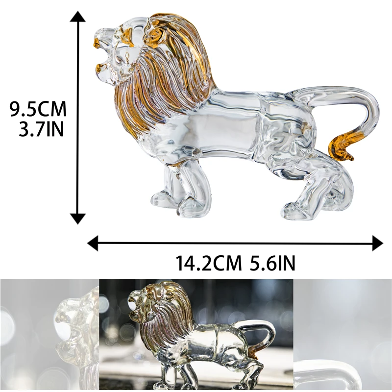 未使用品　ラリック　クリスタルガラストレイ　ライオン　獅子 H & dクリスタルライオン置物ガラス絵画アート野生生物動物の