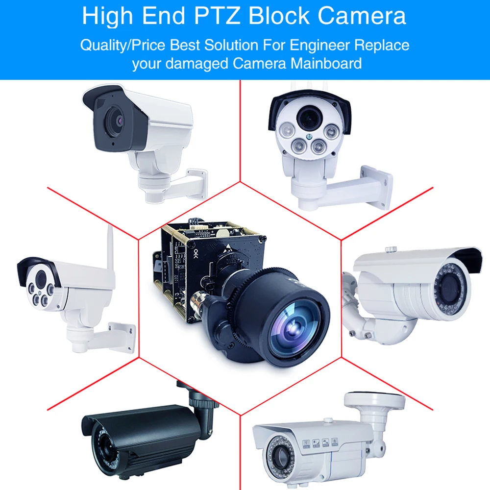 IMX274 CCTV модуль камеры 4K 8MP Starlight UHD IP PTZ сетевая камера Плата 3X Zoom 3 6 11 мм