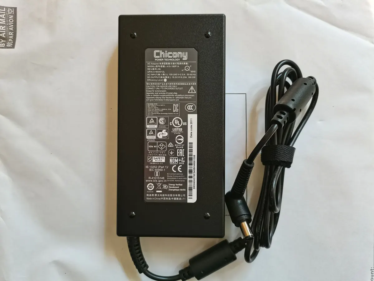 

NEW OEM Chicony 180W 19.5V 9.23A A15-180P1A 7.4mm Pin AC Adapter For MSI GP73 GP63 Leopard 8RE-077US MS-16P5 Laptop Original