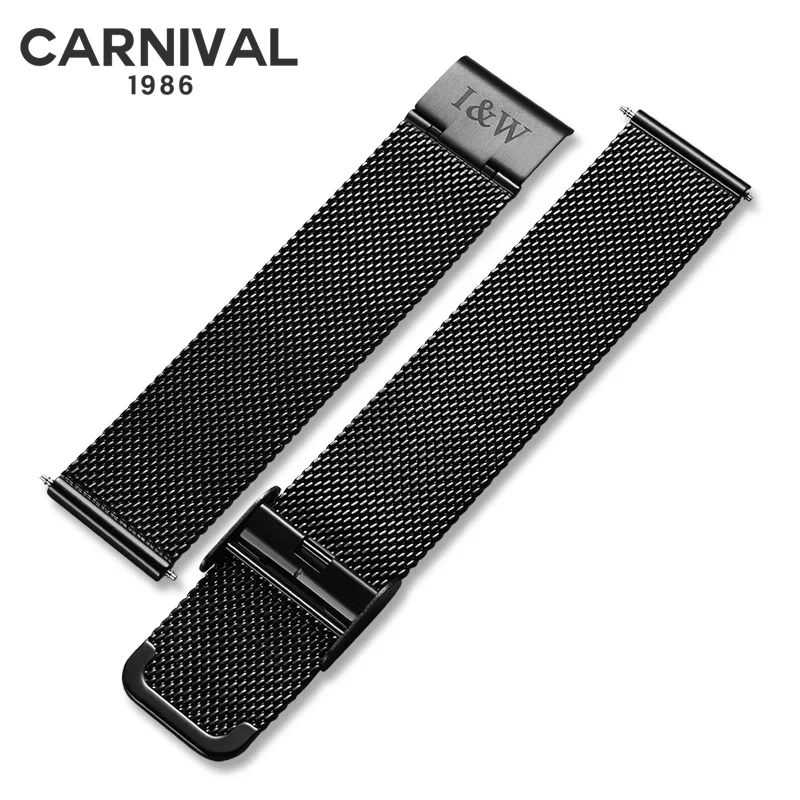 Reloj Hombre Carnival Brand Luxury Quartz Watch for Men Business Stainless Steel Wrist Watch Waterproof Clock Relogio Masculino