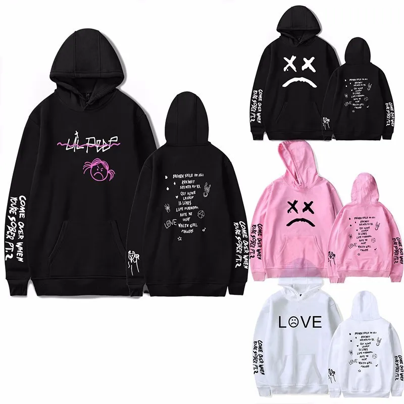 Толстовка с капюшоном для мужчин и женщин Lil Peep Hell Boy Cry Baby пуловер свитшот Прямая