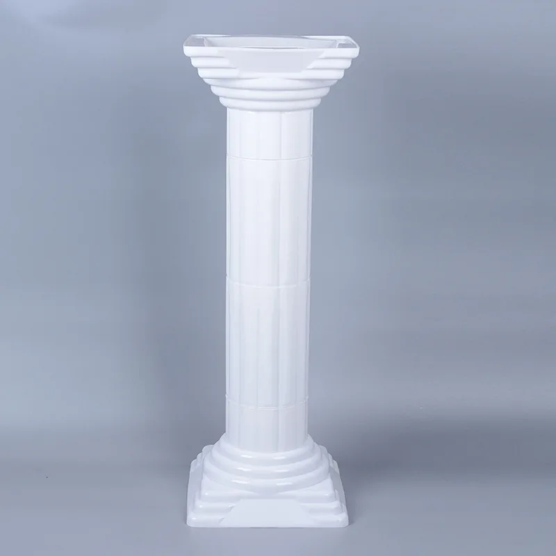 

2pcs Free Shipping Fashion Wedding Props Decorative Roman Columns White Plastic Pillars Flower Pot Road Lead Stand Party Event