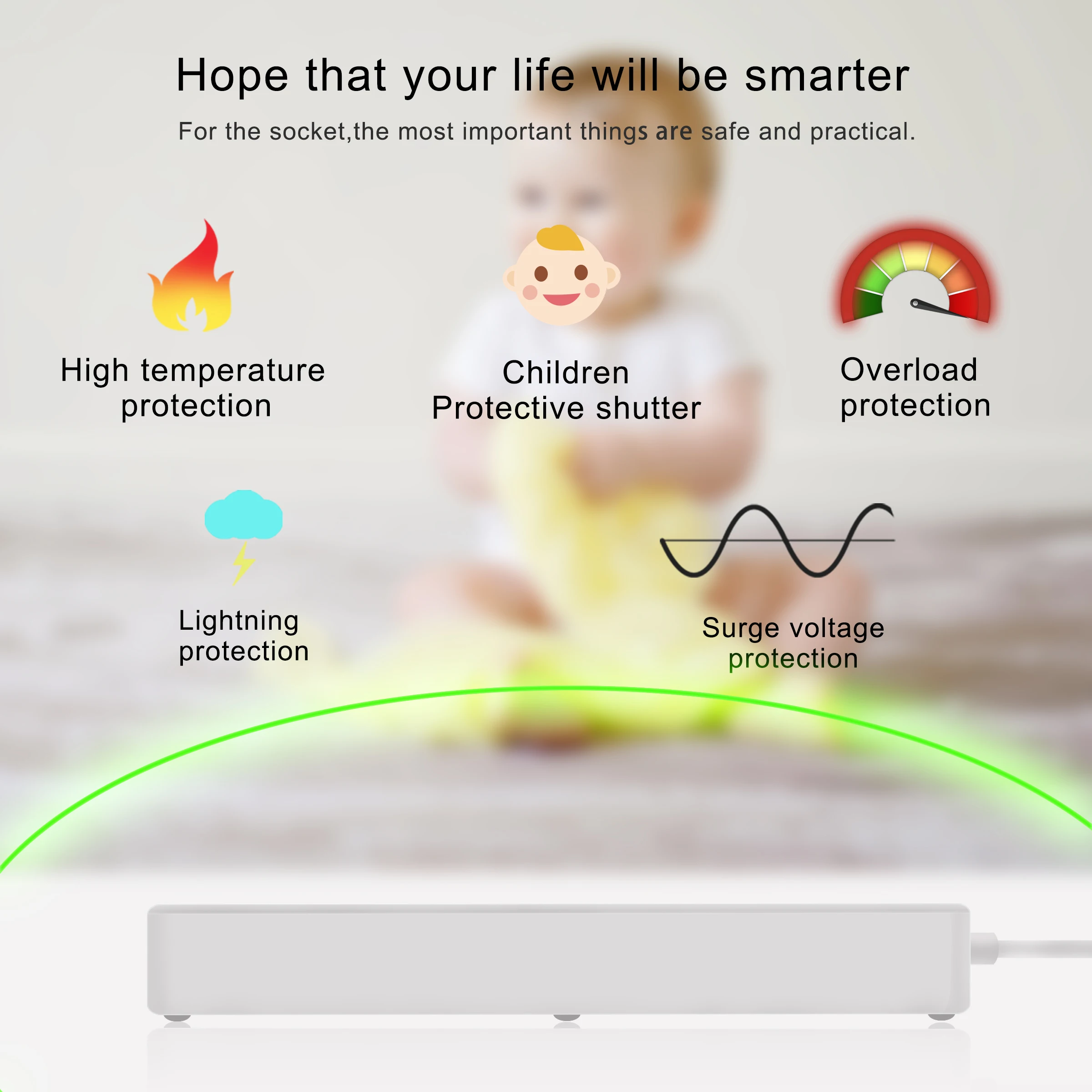 Tuya WiFi сетевой блок питания 3 выхода 4 usb порта стабилизатор напряжения приложение синхронизация голоса умный пульт дистанционного управления работа с Alexa Google Home