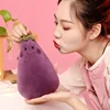 Cartoon eggplant vegetable plush toy doll feather cotton filling plump fabric comfortable safety pendant ornament decoration gif