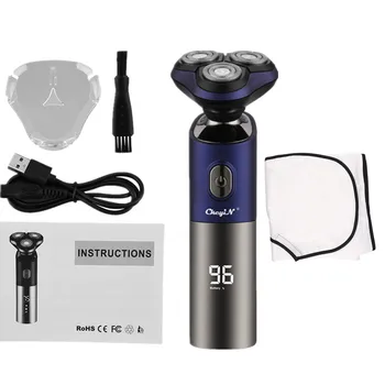 

Electric Shaver 3D floating triple blade head Razor USB Rechargeablebeard trimmer LED display Barber Trimmer Shaving machine