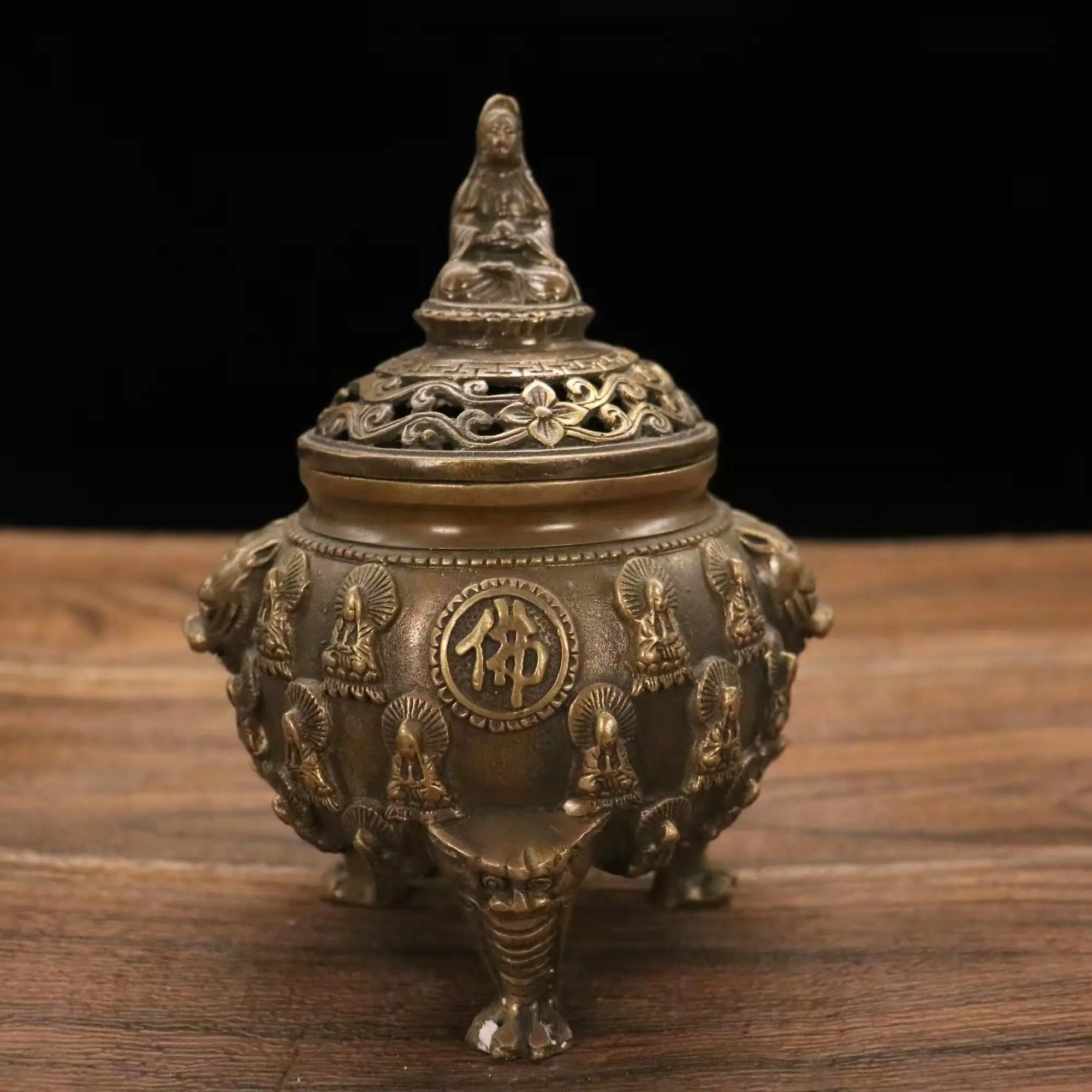

Collectable Ming Dynasty copper Buddha Incense Burner,"Buddha"