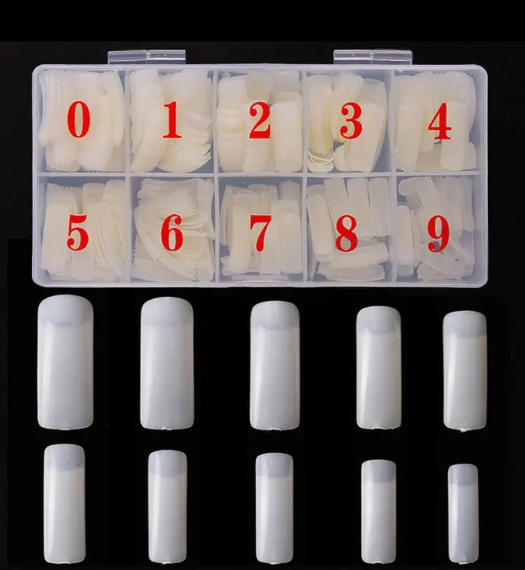 

500 pcs Nail Tips Acrylic Artificial False Nails Decation Retail Free Shipping