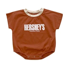 

LILIGIRL 2021 Summer New Baby Bodysuit Cotton Jumpsuit O-neck Letter Print Infant Outfits Patchwork Casual Toddle Girl Clothes