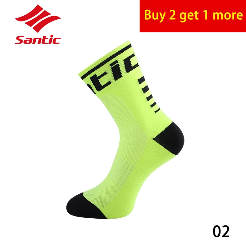 02-1 pair Santic Pro велосипедные носки мужские и женские носки спортивные анти-пот Дышащие Беговые походные носки приспособления для езды на велосипеде 13 стиль - Цвет: 02-1 pair