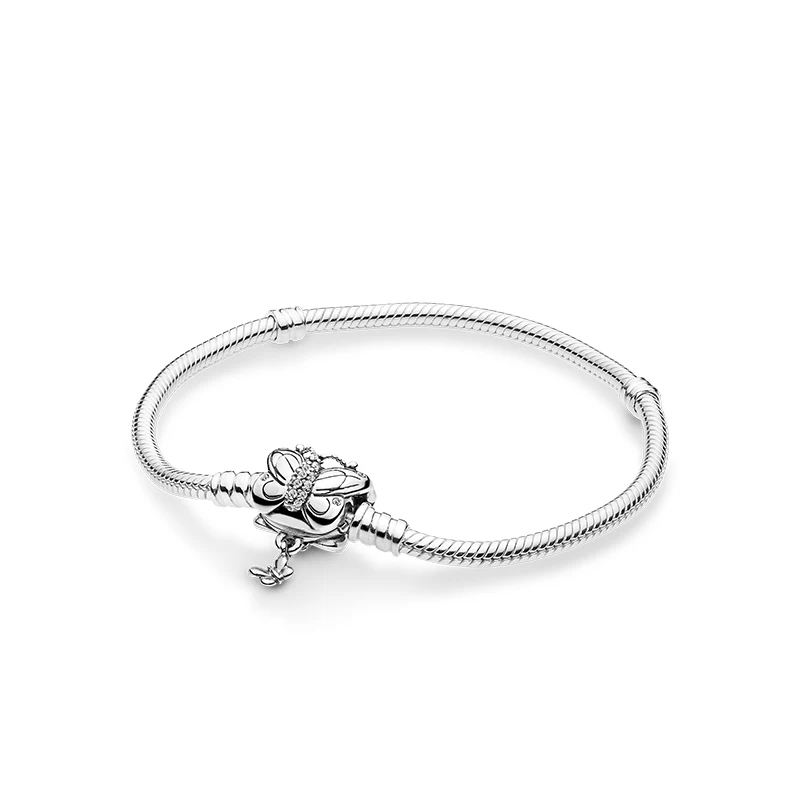 KAAOER ювелирные изделия 925 пробы серебро 11 pandoras Шарм Бабочка Летающий Простой Модный темпераментный браслет для женщин