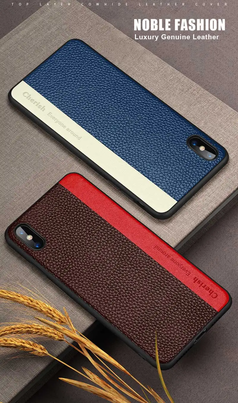 Деловой Роскошный чехол из натуральной кожи для нового iPhone 8 7 Plus X Xs Max XR Phone 360 противоударный полный защитный чехол s Cover