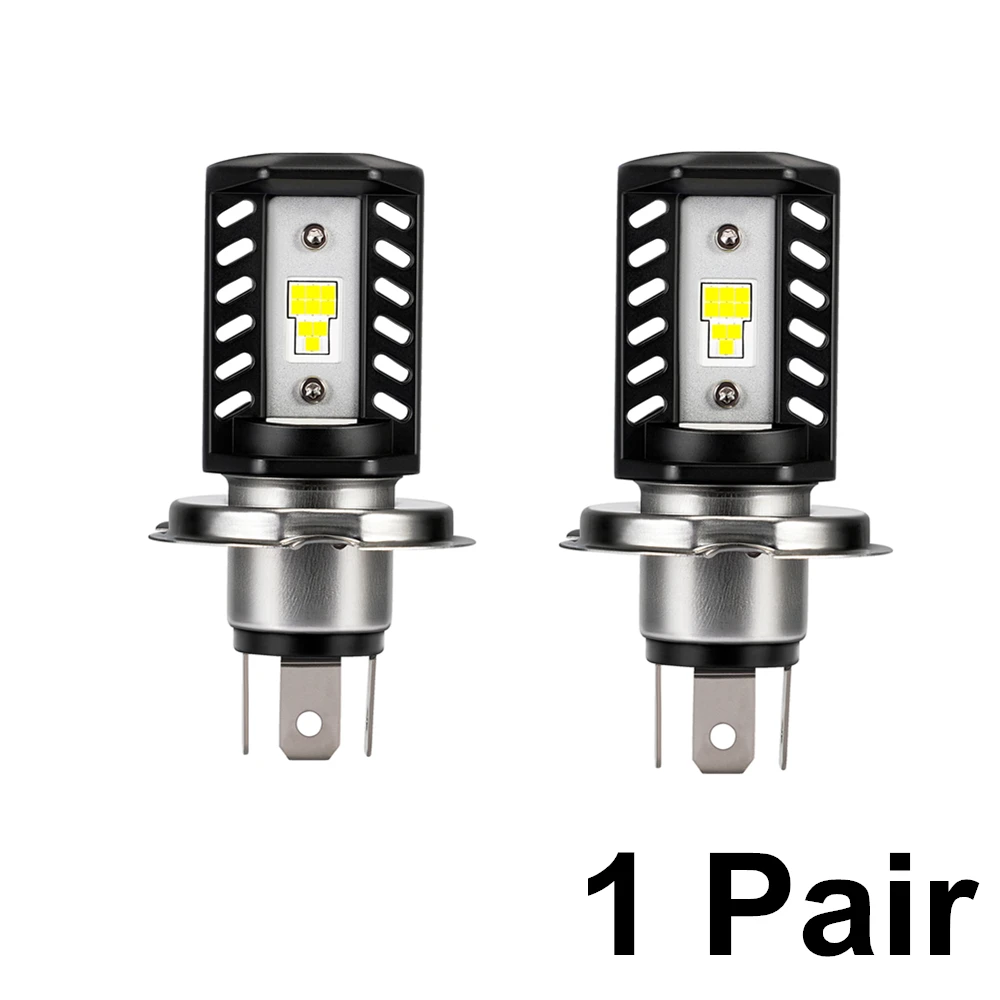 

1pair H4 HS1 P43T Hi/Lo BA20D 9-32V Motorcycle ATV LED Bulbs Lights DRL Headlight Fog Lamps D40