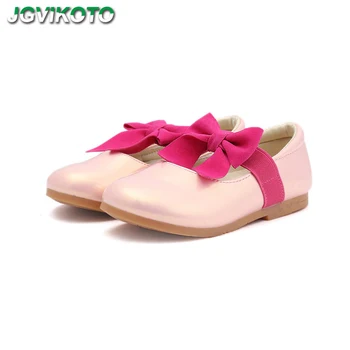 

Fashion Kids Shoes With Bowtie For Girls Medium Big Children Flats Soft Sweet Princess Comfortable Wedding Shoes For 4-10 Yrs