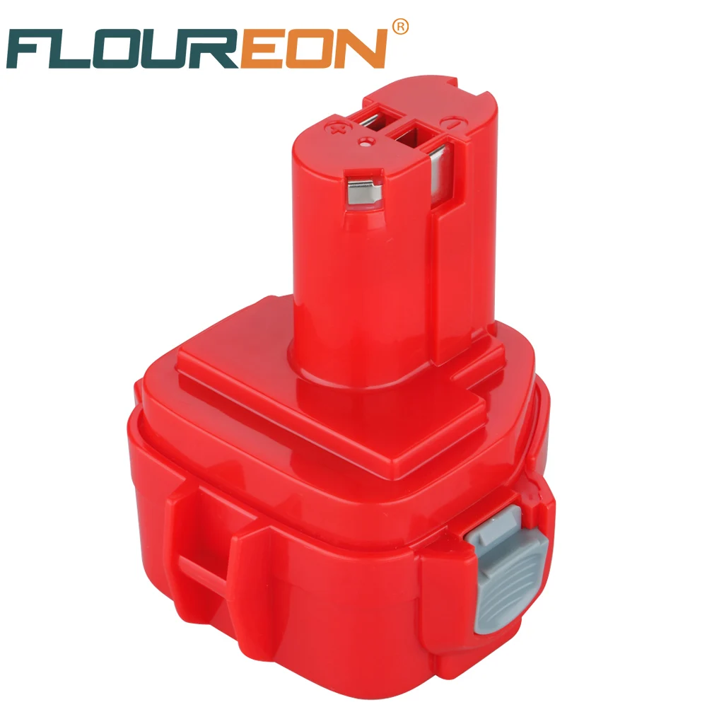 

FLOUREON 12V 3000mAh Rechargeable Power Tools Battery For Makit Drill PA12 1050 1220 1222 1234 4000 5000 6200 6300 Series Ni-MH