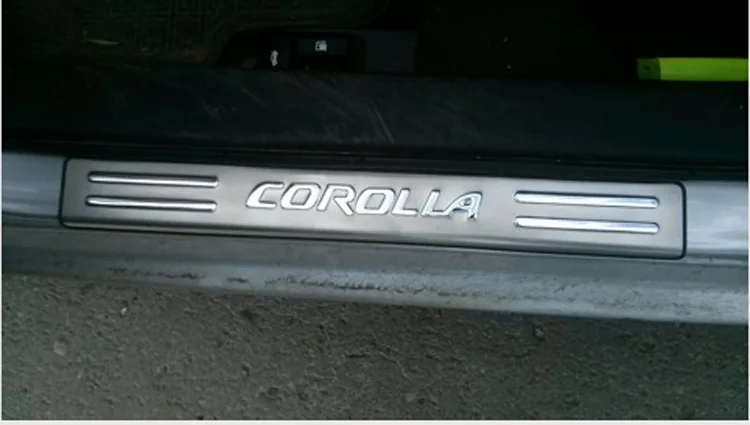 Toyota Corolla порог для автомобиля Corolla Добро пожаловать педаль 14 Corolla только Модифицированная нержавеющая сталь педаль