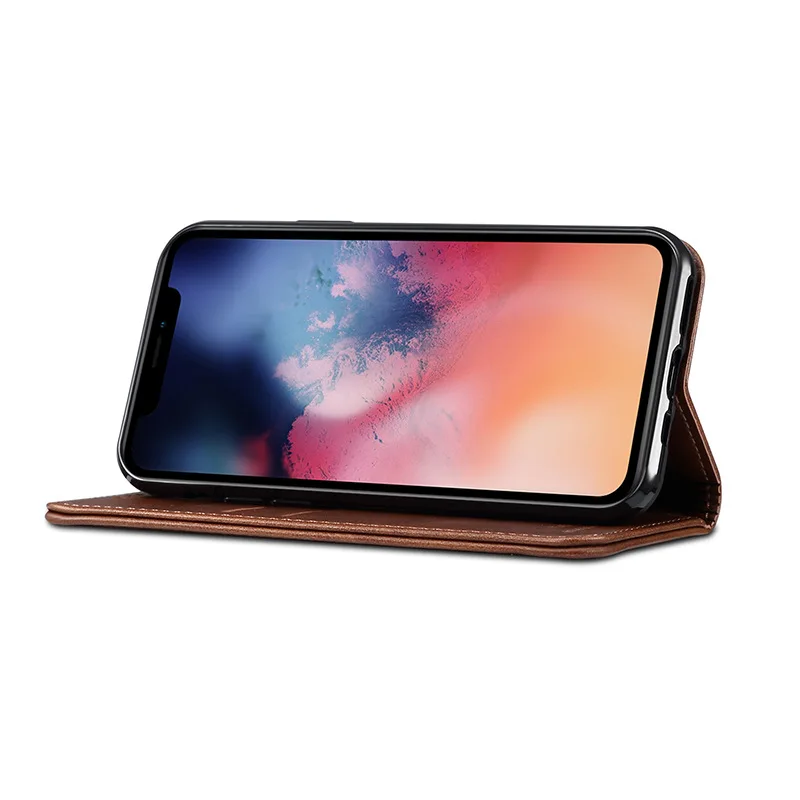Роскошный Ретро-чехол для iPhone 11 Pro Max XR X XS Max 6 6S 7 8 Plus, чехол для телефона из искусственной кожи, флип-бумажник, держатель для карт, Магнитный чехол