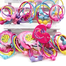 Пачке 50 Артикул цена Детская повязка на голову с персонажем из мультфильма; лента для волос ярких цветов Цветной двойной дизайн в Корейском стиле для мам и малышей повязка на голову