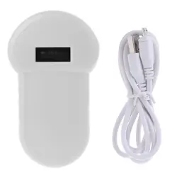Lecteur de puce portable portable pour animaux de compagnie, Scanner, lecteur de reconnaissance de puce animale pour chats et chiens, transpondeurs dans un étui rembourré 