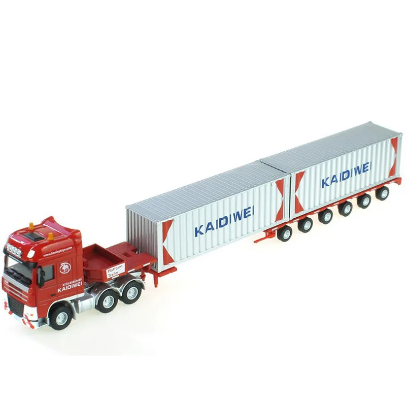 Cadeve 620022 сплав Грузовой автомобиль модель 1: 50 сверхмощный Выдвижная Плоская тележка контейнеровоз