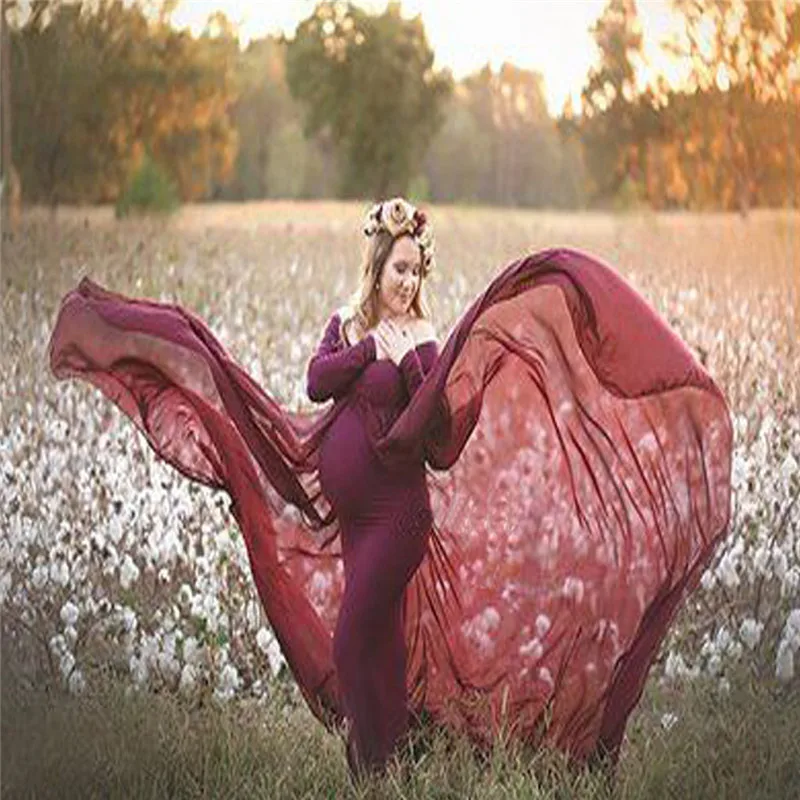 Telotuny Baby Shower, шерстные платья для беременных, длинное платье для фотосъемки с плащом, облегающие платья для беременных, плащ, платье для беременных